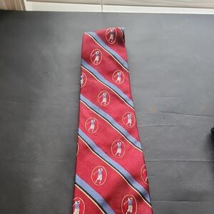 Elegant Burgundy and Blue Men's Tie